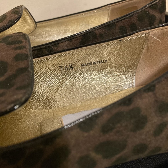 Auth Jimmy Choo Animal Print Brown Black Flats - Picture 11 of 14